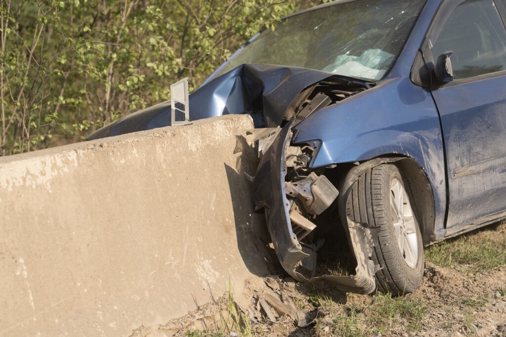 major cause of a Single Vehicle Crash on I-25 in Denver